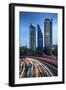 Mexico, Mexico City, Traffic Passes By Mexico City's Three Towers, Tallest Skyscrapers In The City,-John Coletti-Framed Photographic Print