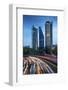 Mexico, Mexico City, Traffic Passes By Mexico City's Three Towers, Tallest Skyscrapers In The City,-John Coletti-Framed Photographic Print