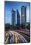 Mexico, Mexico City, Traffic Passes By Mexico City's Three Towers, Tallest Skyscrapers In The City,-John Coletti-Mounted Photographic Print