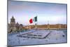 Mexico, Mexico City, Zocalo, Main Square, Lowering Of The Mexican Flag, National Palace, Palacio Na-John Coletti-Mounted Photographic Print