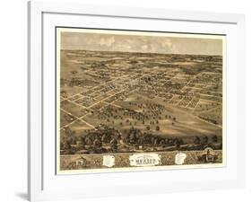 Mexico, Missouri - Panoramic Map-Lantern Press-Framed Art Print