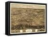 Mexico, Missouri - Panoramic Map-Lantern Press-Framed Stretched Canvas