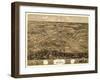 Mexico, Missouri - Panoramic Map-Lantern Press-Framed Art Print