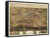 Mexico, Missouri - Panoramic Map-Lantern Press-Framed Stretched Canvas