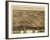 Mexico, Missouri - Panoramic Map-Lantern Press-Framed Art Print