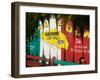 Mexico, Pacific Coast, Guerrero, Ixtapa, Catcha La Ola Surf Shop Sign-Walter Bibikow-Framed Photographic Print