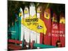 Mexico, Pacific Coast, Guerrero, Ixtapa, Catcha La Ola Surf Shop Sign-Walter Bibikow-Mounted Photographic Print