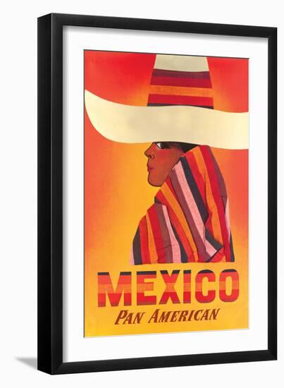 Mexico - Pan American World Airways, Vintage Airline Travel Poster, 1968-Pacifica Island Art-Framed Art Print