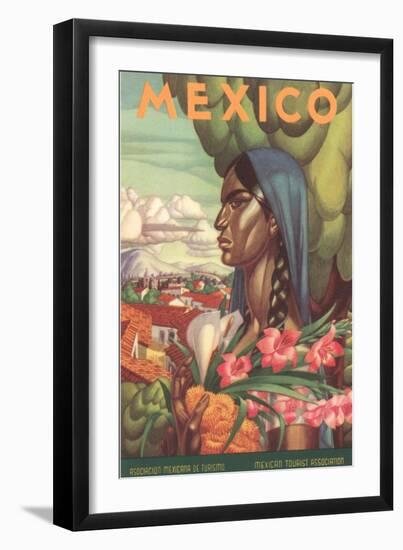 Mexico Poster, Native Woman-null-Framed Art Print