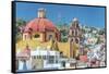 Mexico, Rooftop View of Guanajuato-Rob Tilley-Framed Stretched Canvas