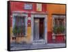 Mexico, San Miguel de Allende, Back streets of the town with colorful buildings-Terry Eggers-Framed Stretched Canvas