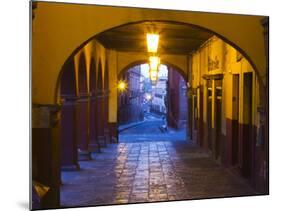 Mexico, San Miguel de Allende, Back streets of the town with colorful buildings-Terry Eggers-Mounted Photographic Print