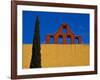 Mexico, San Miguel de Allende, Blue sky, city wall and Cypress Tree-Terry Eggers-Framed Photographic Print