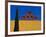 Mexico, San Miguel de Allende, Blue sky, city wall and Cypress Tree-Terry Eggers-Framed Photographic Print