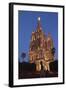 Mexico, San Miguel De Allende. Cathedral of San Miguel Archangel Lit Up at Night-Brenda Tharp-Framed Photographic Print