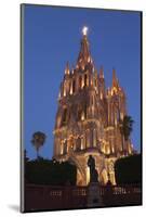 Mexico, San Miguel De Allende. Cathedral of San Miguel Archangel Lit Up at Night-Brenda Tharp-Mounted Photographic Print