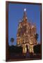 Mexico, San Miguel De Allende. Cathedral of San Miguel Archangel Lit Up at Night-Brenda Tharp-Framed Photographic Print