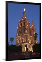 Mexico, San Miguel De Allende. Cathedral of San Miguel Archangel Lit Up at Night-Brenda Tharp-Framed Photographic Print