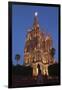 Mexico, San Miguel De Allende. Cathedral of San Miguel Archangel Lit Up at Night-Brenda Tharp-Framed Photographic Print