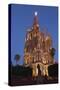 Mexico, San Miguel De Allende. Cathedral of San Miguel Archangel Lit Up at Night-Brenda Tharp-Stretched Canvas