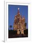 Mexico, San Miguel De Allende. Cathedral of San Miguel Archangel Lit Up at Night-Brenda Tharp-Framed Premium Photographic Print