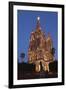 Mexico, San Miguel De Allende. Cathedral of San Miguel Archangel Lit Up at Night-Brenda Tharp-Framed Premium Photographic Print