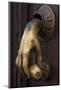 Mexico, San Miguel De Allende, Closed Wooden Door with Brass Hand Shaped Door Knocker-Judith Zimmerman-Mounted Photographic Print