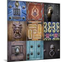 Mexico, San Miguel De Allende. Collage of Door Details in City-Jaynes Gallery-Mounted Photographic Print