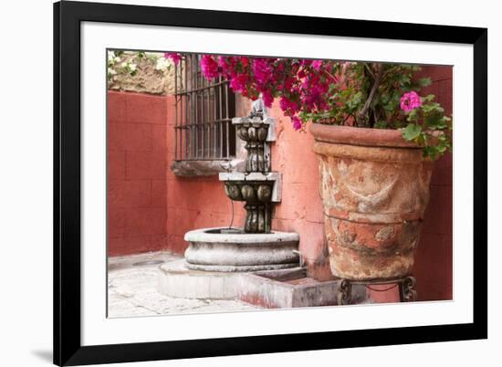 Mexico, San Miguel de Allende, courtyard in San Miguel de Allende-Hollice Looney-Framed Photographic Print