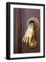 Mexico, San Miguel de Allende. Detail of a door and door knocker.-Don Paulson-Framed Photographic Print