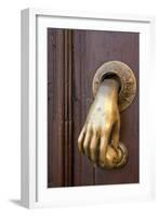 Mexico, San Miguel de Allende. Detail of a door and door knocker.-Don Paulson-Framed Photographic Print