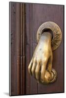 Mexico, San Miguel de Allende. Detail of a door and door knocker.-Don Paulson-Mounted Photographic Print