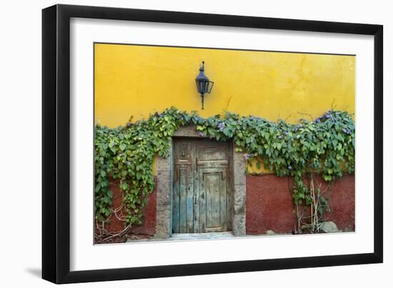 Mexico, San Miguel de Allende. Doorway to colorful building.-Don Paulson-Framed Photographic Print