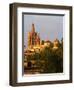 Mexico, San Miguel de Allende, Evening Lights Parroquia Archangel Church-Terry Eggers-Framed Photographic Print