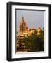 Mexico, San Miguel de Allende, Evening Lights Parroquia Archangel Church-Terry Eggers-Framed Photographic Print