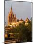 Mexico, San Miguel de Allende, Evening Lights Parroquia Archangel Church-Terry Eggers-Mounted Photographic Print