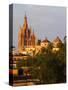 Mexico, San Miguel de Allende, Evening Lights Parroquia Archangel Church-Terry Eggers-Stretched Canvas