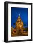 Mexico, San Miguel de Allende, Evening Lights Parroquia Archangel Church.-Terry Eggers-Framed Photographic Print