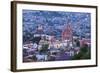 Mexico, San Miguel De Allende. La Parroquia De San Miguel Arcangel Church Dominates City at Dusk-Brenda Tharp-Framed Photographic Print