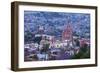 Mexico, San Miguel De Allende. La Parroquia De San Miguel Arcangel Church Dominates City at Dusk-Brenda Tharp-Framed Photographic Print