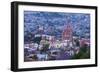 Mexico, San Miguel De Allende. La Parroquia De San Miguel Arcangel Church Dominates City at Dusk-Brenda Tharp-Framed Photographic Print