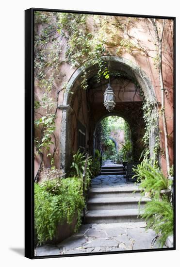 Mexico, San Miguel de Allende, Street archway.-Hollice Looney-Framed Stretched Canvas