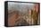 Mexico, San Miguel de Allende. Street scene with overview of city.-Don Paulson-Framed Stretched Canvas