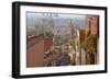 Mexico, San Miguel de Allende. Street scene with overview of city.-Don Paulson-Framed Photographic Print