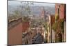 Mexico, San Miguel de Allende. Street scene with overview of city.-Don Paulson-Mounted Photographic Print