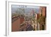Mexico, San Miguel de Allende. Street scene with overview of city.-Don Paulson-Framed Photographic Print