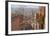 Mexico, San Miguel de Allende. Street scene with overview of city.-Don Paulson-Framed Photographic Print