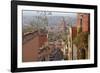 Mexico, San Miguel de Allende. Street scene with overview of city.-Don Paulson-Framed Photographic Print