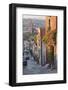 Mexico, San Miguel de Allende. Street scene with overview of city.-Don Paulson-Framed Photographic Print