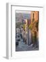 Mexico, San Miguel de Allende. Street scene with overview of city.-Don Paulson-Framed Photographic Print